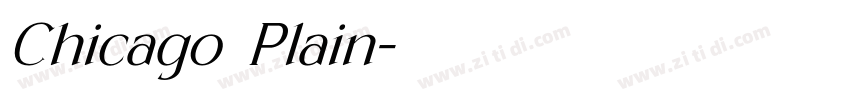 Chicago Plain字体转换